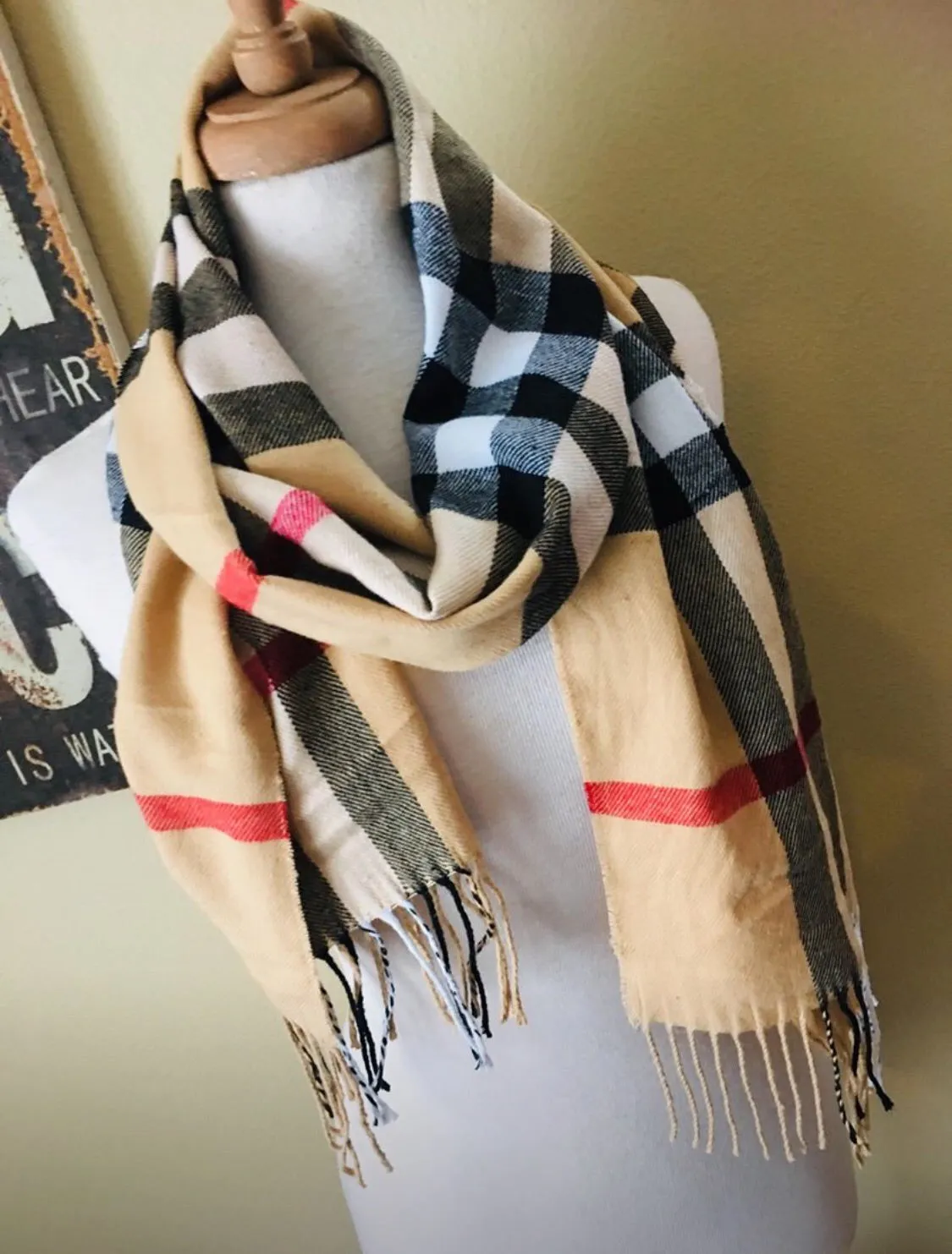 { Scarf } Plaid. Check. Designer inspired.