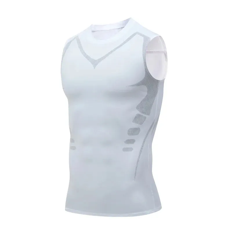 Aidase Compression Tank Top Men Gym Shirt Sleeveless Quick Dry Printing Sportswear Male Fitness Bodybuilding Vest Workout Muscle Top