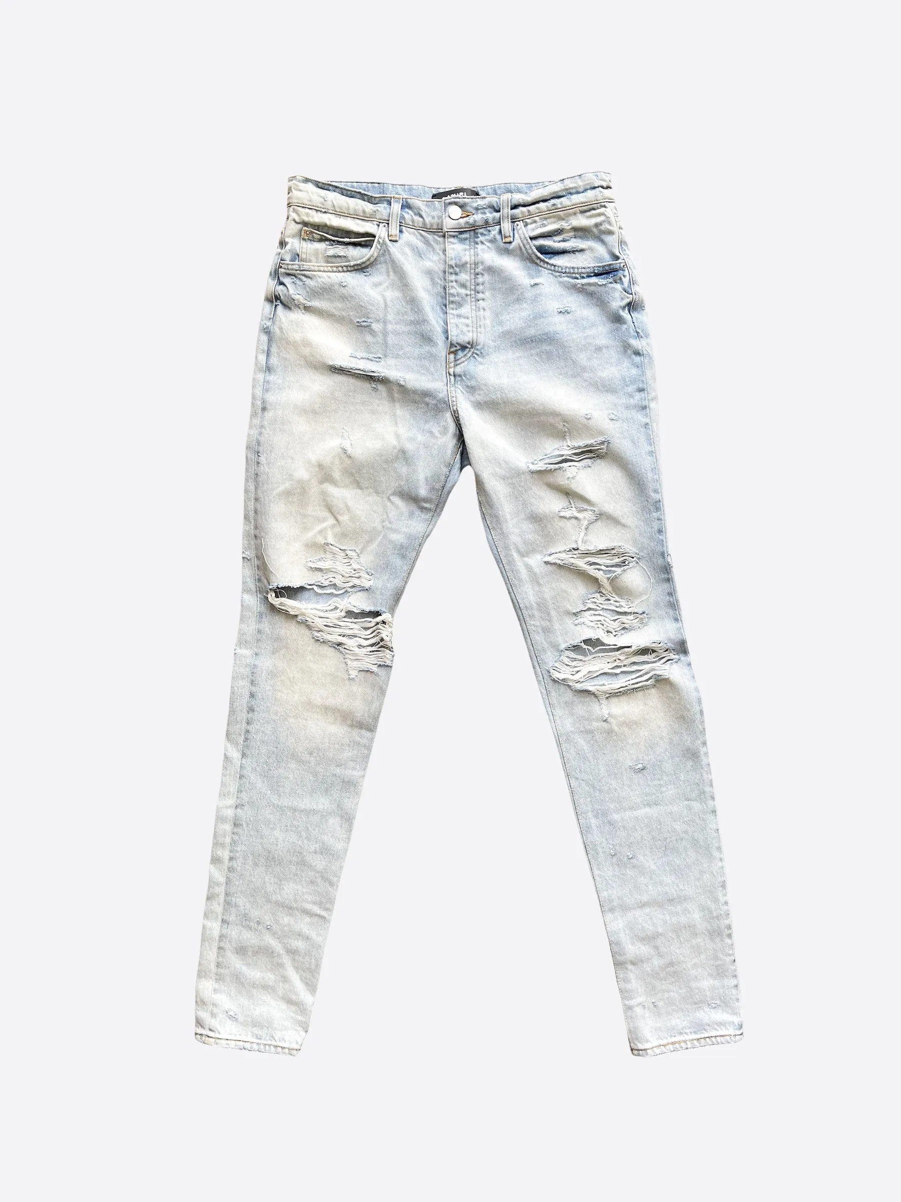 Amiri Light Blue Distressed Jeans