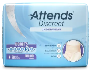 Attends Discreet Women Disposable Incontinence Bladder Leak Underwear