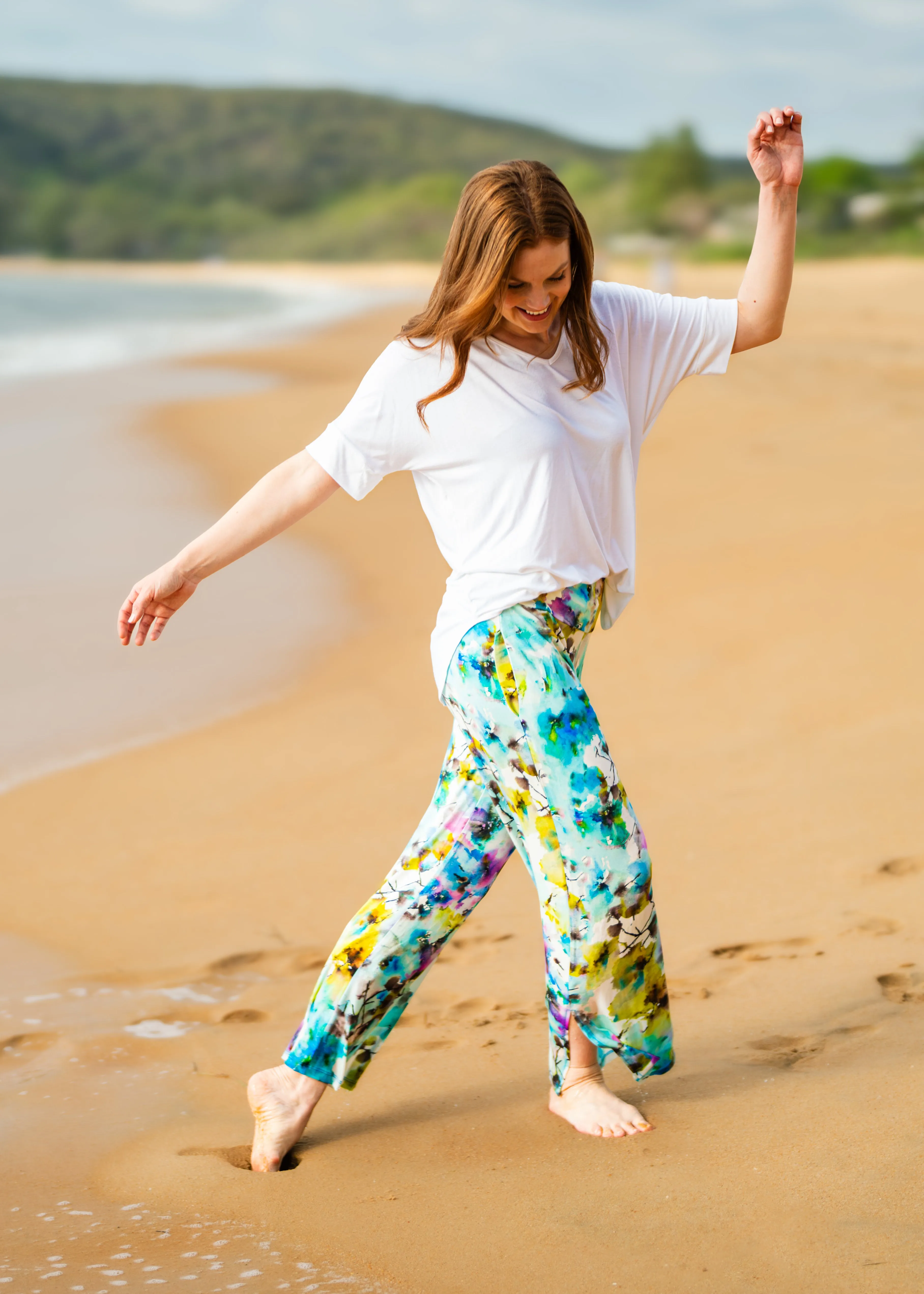 Barney jersey crop pant in Willow