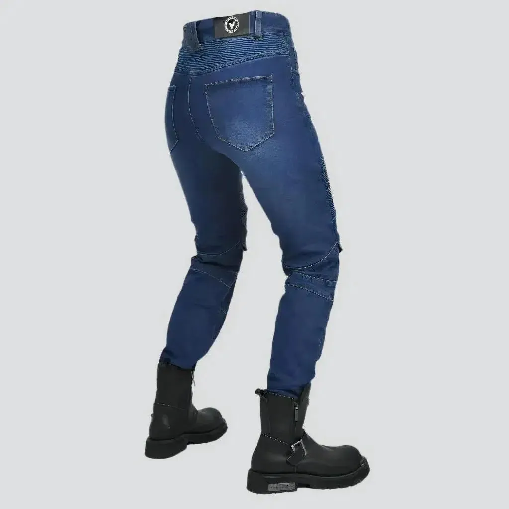 Biker women's sanded jeans