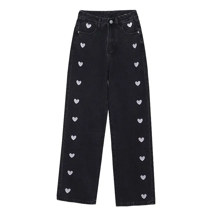 Black Hearts Jeans