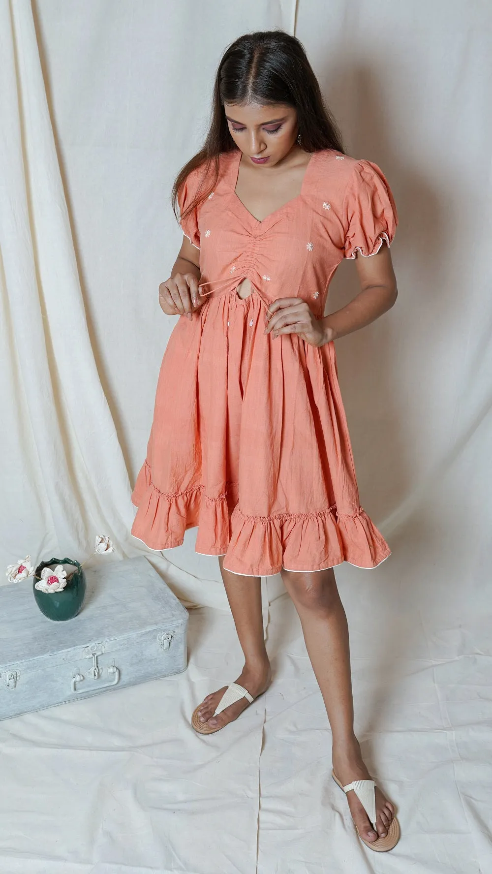 Blush knot dress