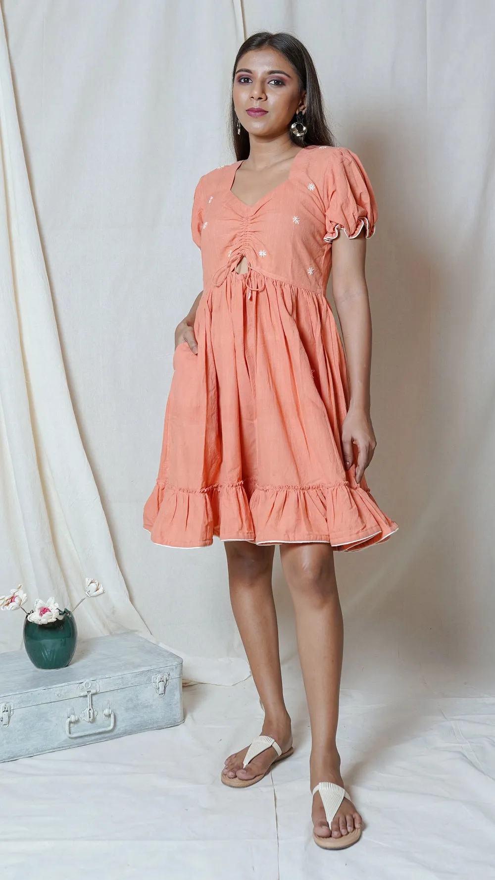 Blush knot dress