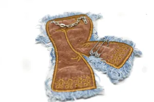 Brown Cowboy Jean Applique 5.50" x 3.50" - 1 Piece