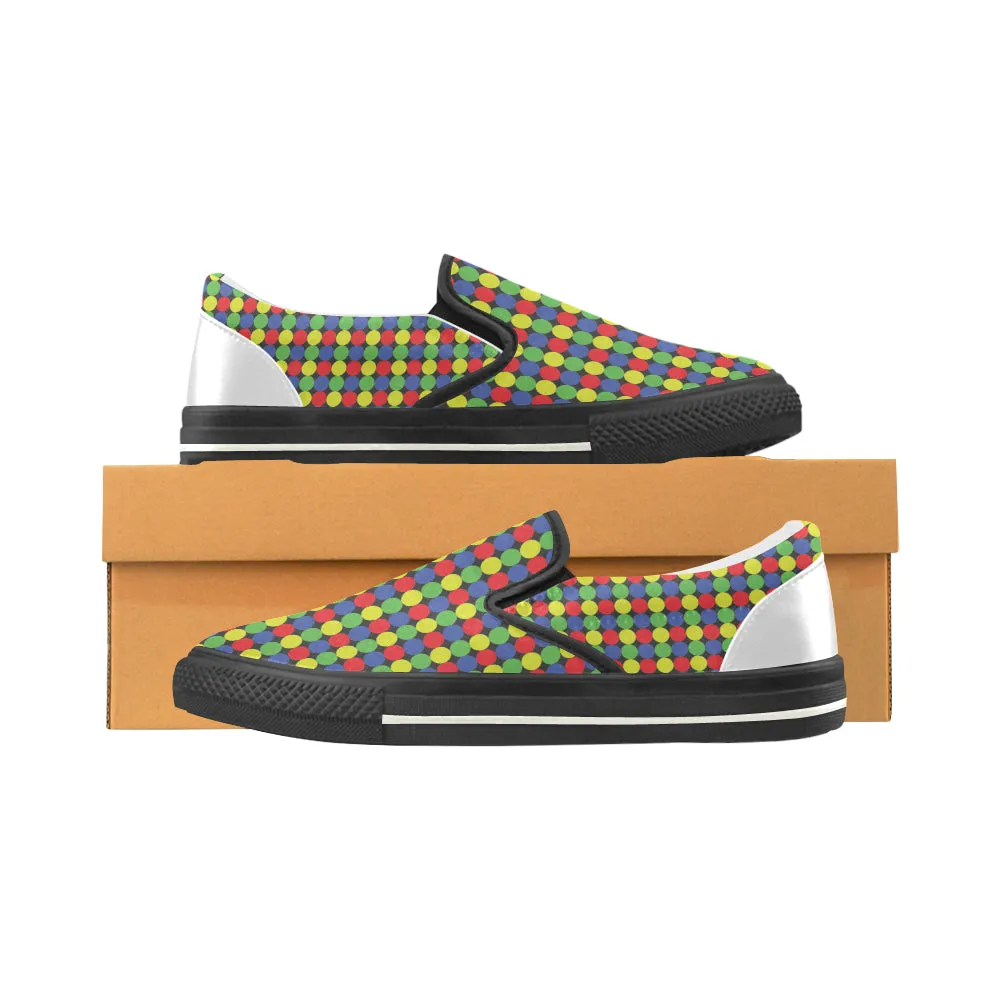 Buy Women's Polka  Print Canvas Slip-on Shoes at TFS