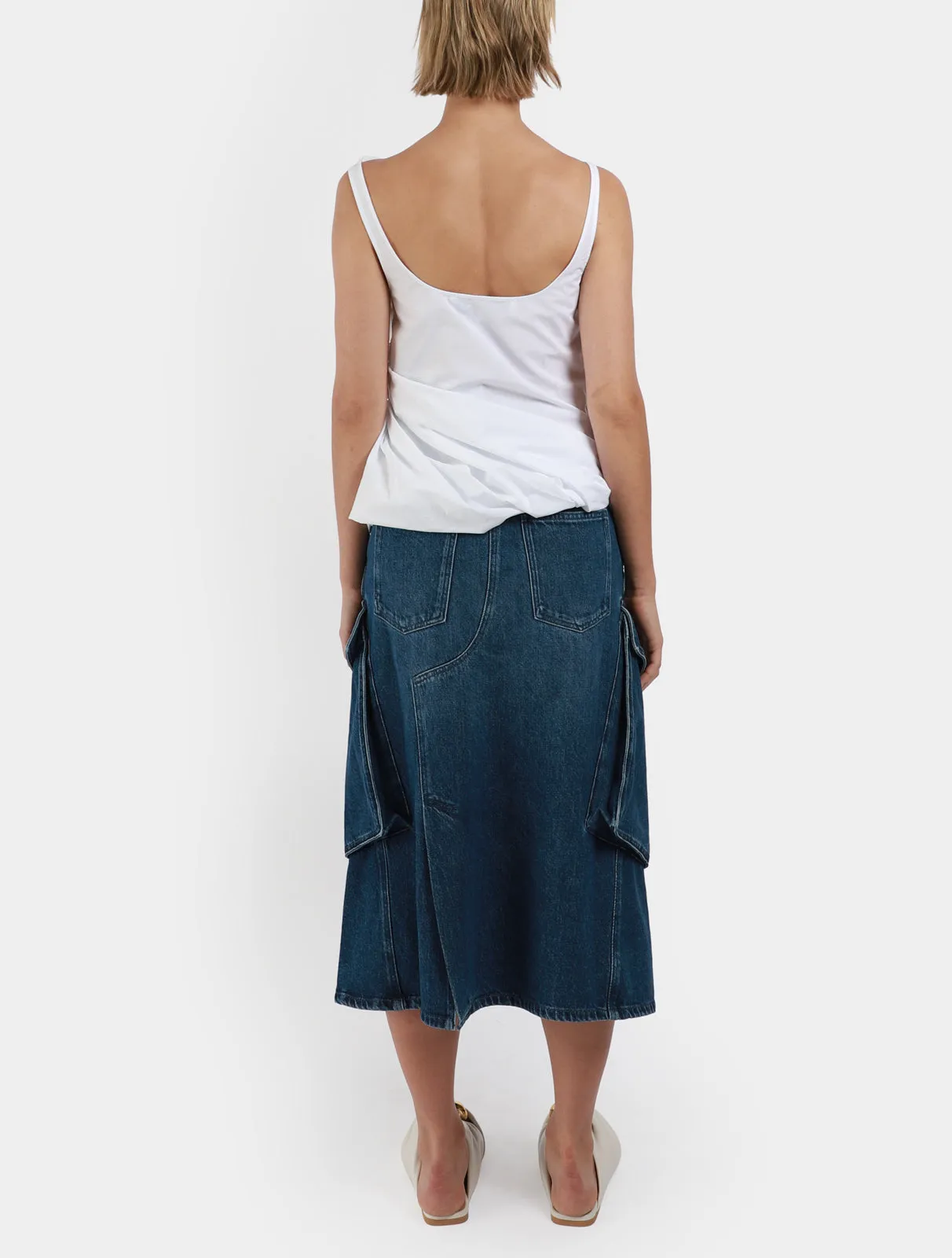 Cargo Pocket Midi Skirt