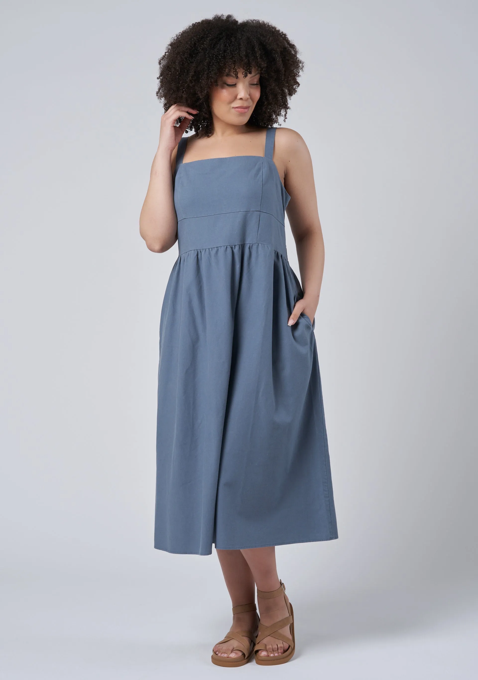 Cora Linen Midi Dress