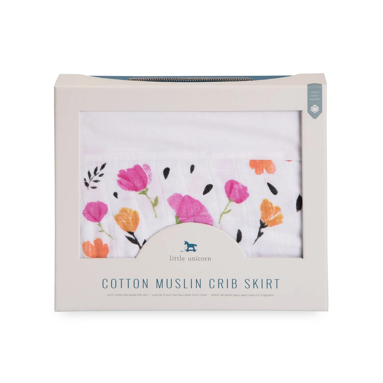 Cotton Muslin Crib Skirt