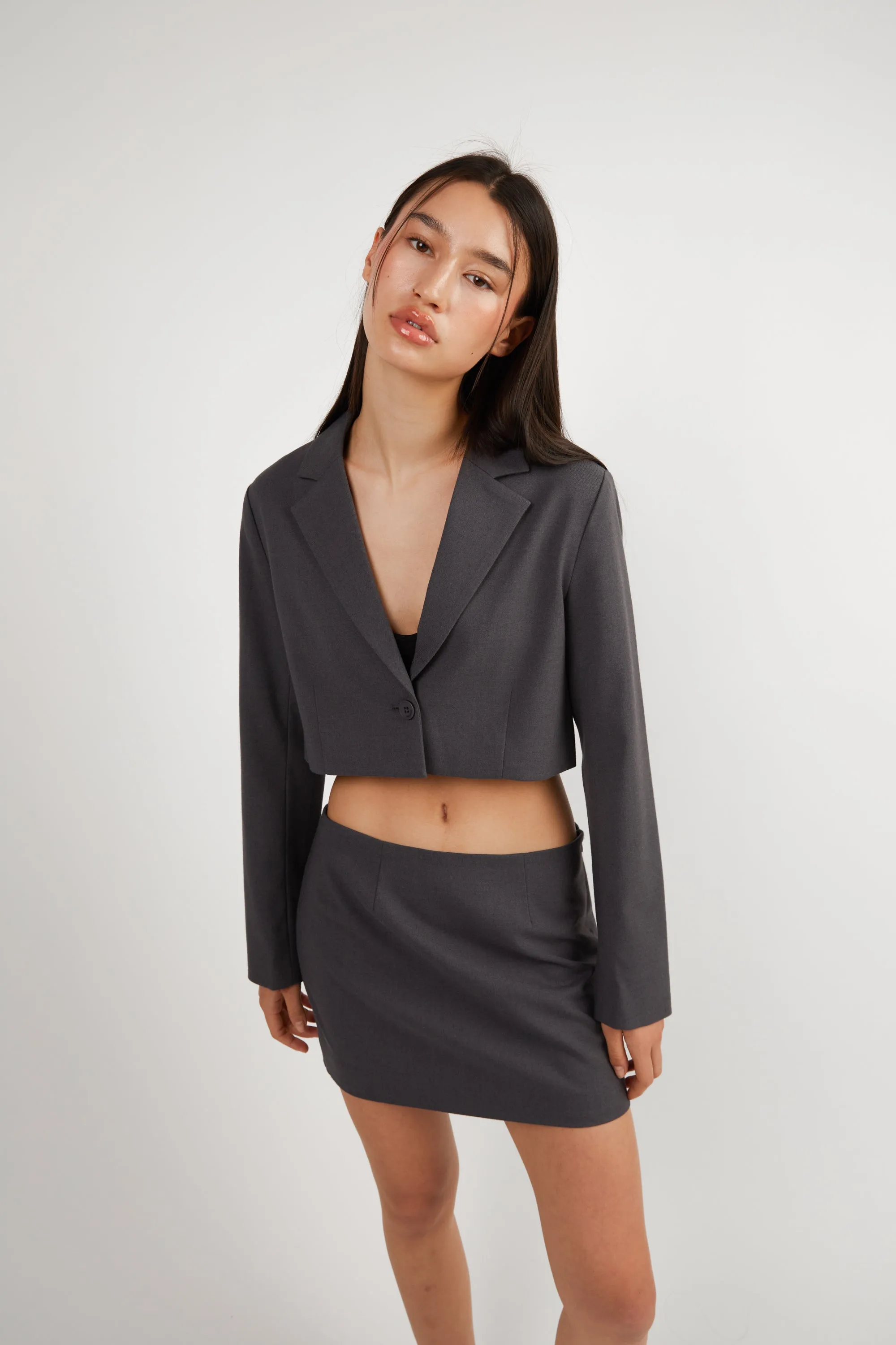 CROPPED SUITING BLOUSE