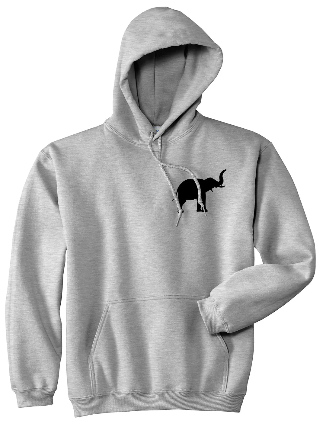 Elephant Animal Chest Mens Pullover Hoodie