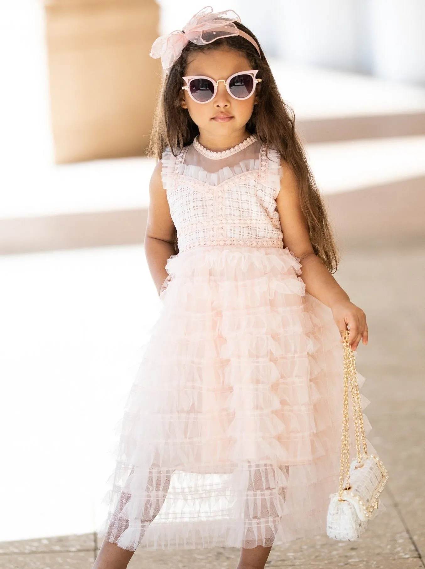 Eyes On Me Layered Tulle Ruffle Party Dress