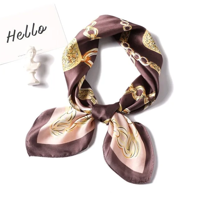 Fashion Summer Silk Square Scarf Printed Bandana Shawl #2421