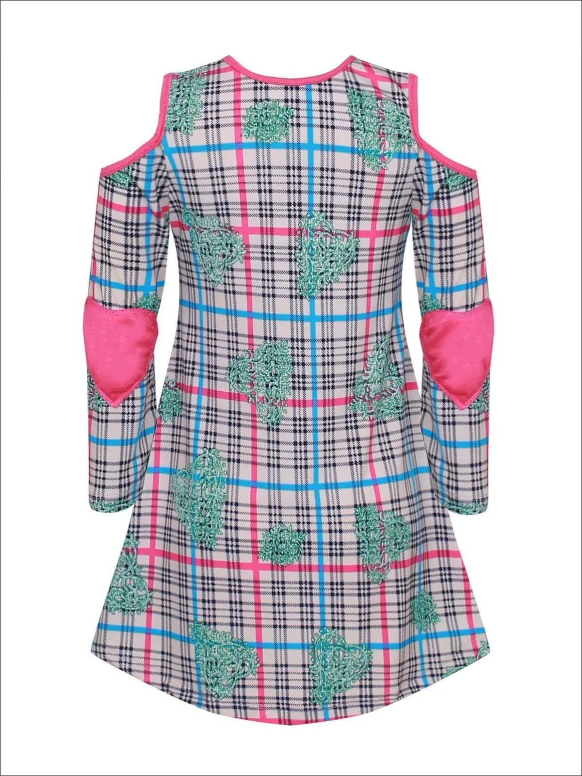 Girls Plaid N' Hearts Tunic