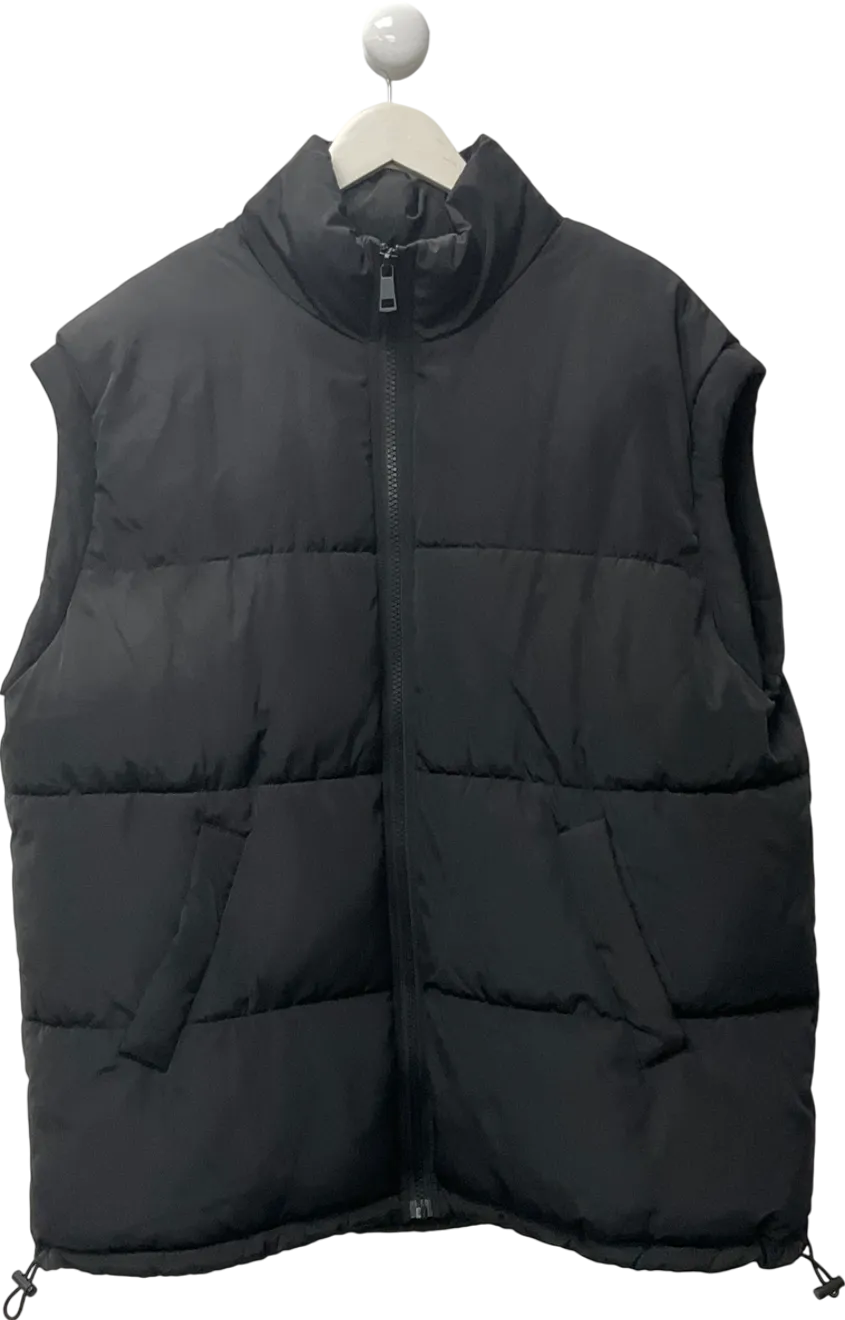 H&M Black Padded Gilet UK XL