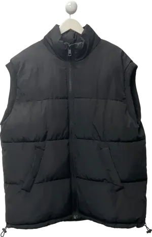 H&M Black Padded Gilet UK XL