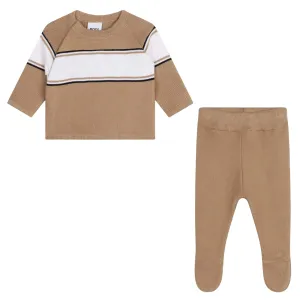 Hugo Boss Baby Boys Brown Knit Ensemble