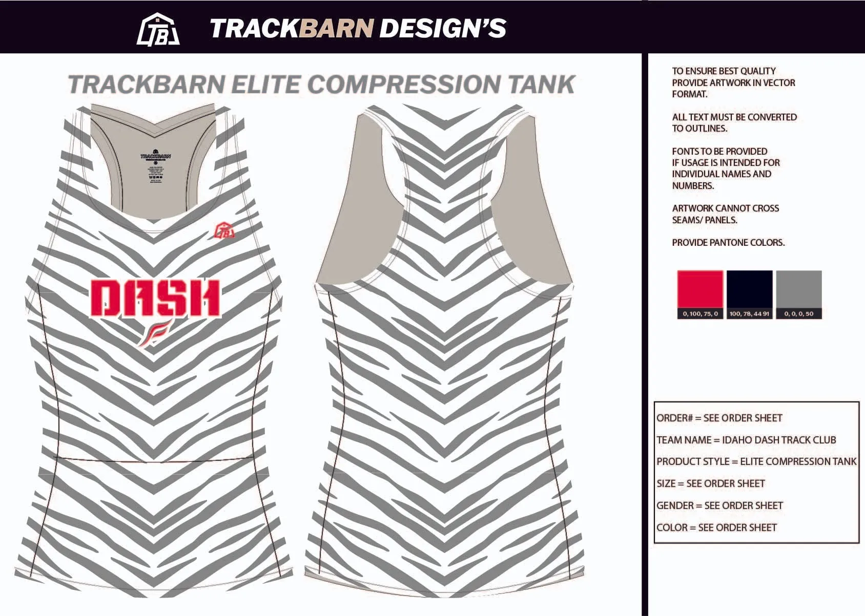 Idaho-Dash-TC Womens Compression Tank