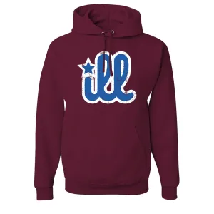 ILL Logo Pullover Hoodie | ILL Logo Maroon Pull Over Hoodie