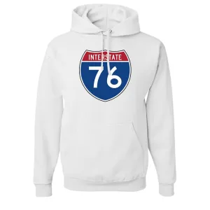 Interstate 76 Pullover Hoodie | Interstate 76 White Pull Over Hoodie