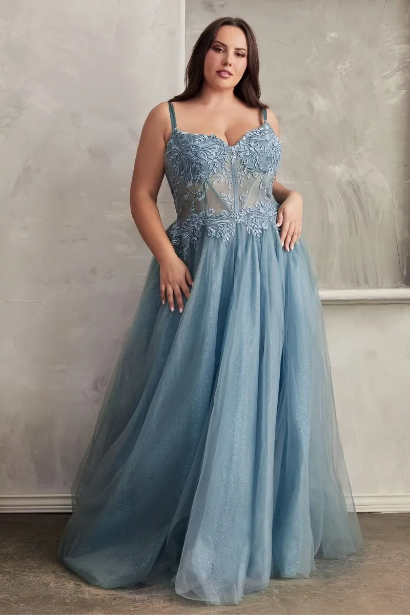 LACE A-LINE TULLE GOWN CDC150C