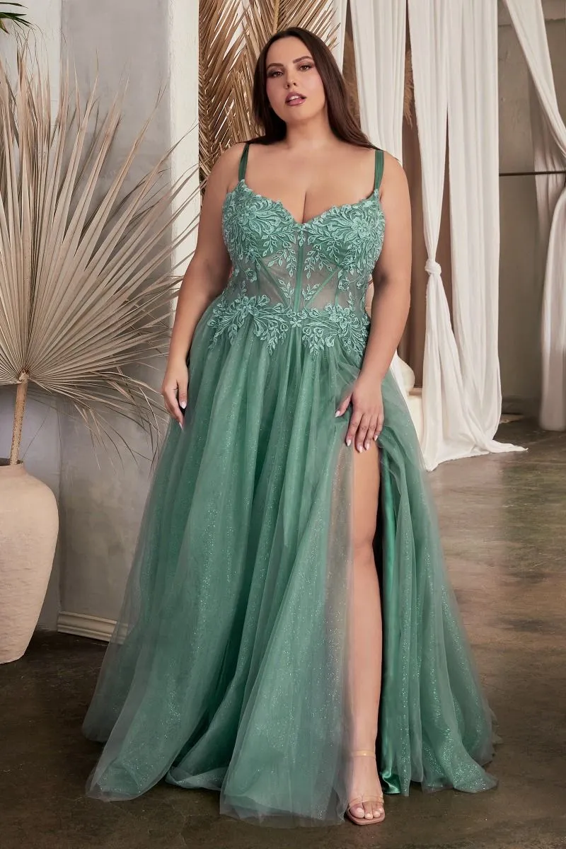 LACE A-LINE TULLE GOWN CDC150C