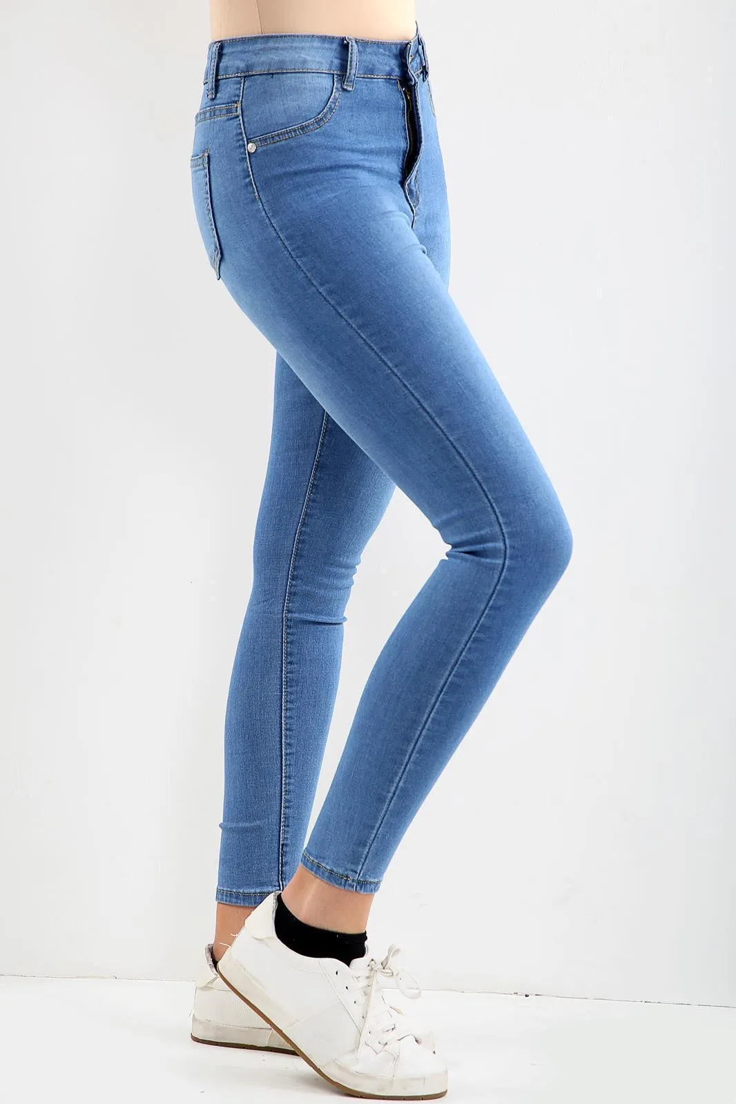 LADIES HIGH WAISTED Blue JEANS