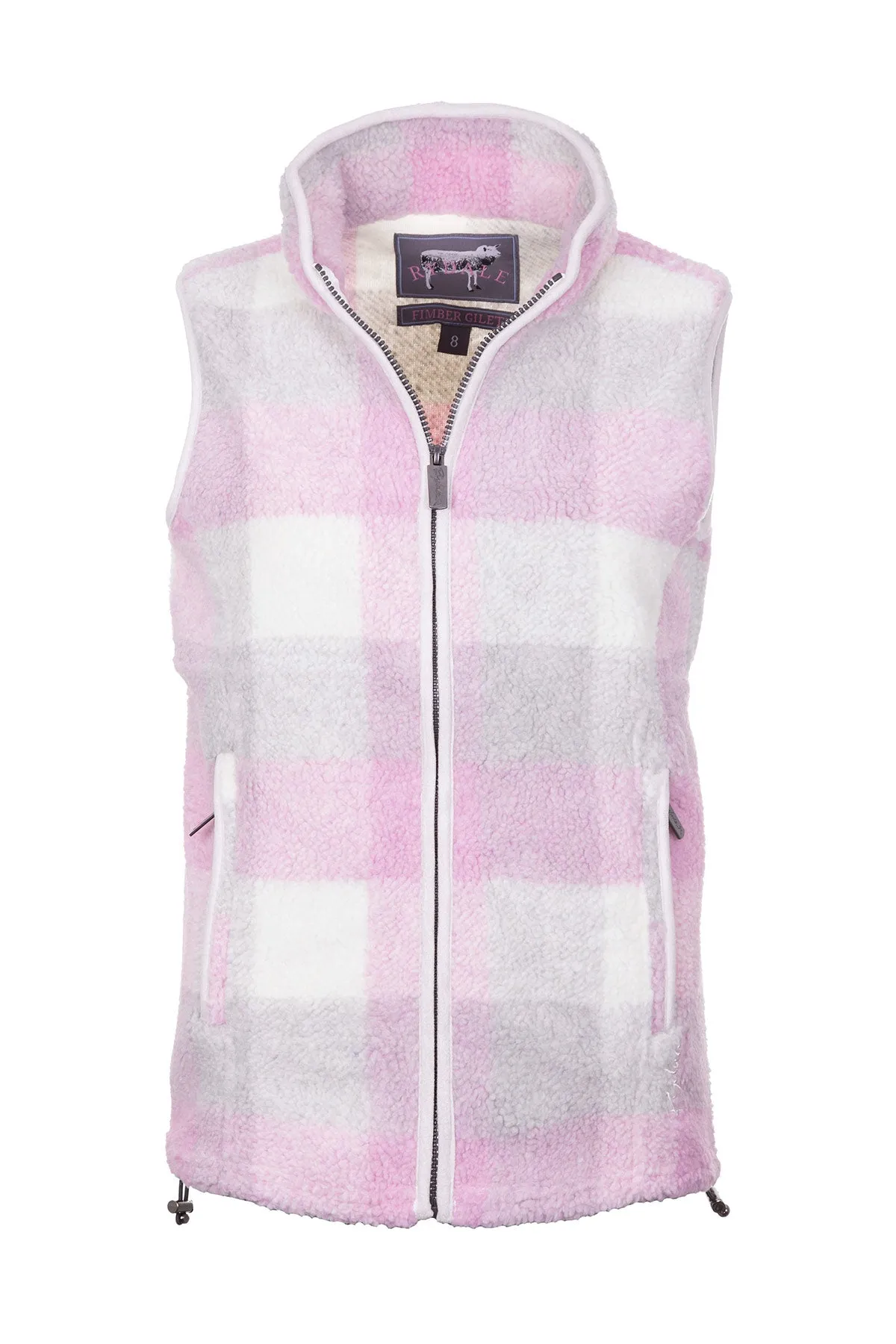 Ladies Sherpa Fleece Checked Gilet - Fimber