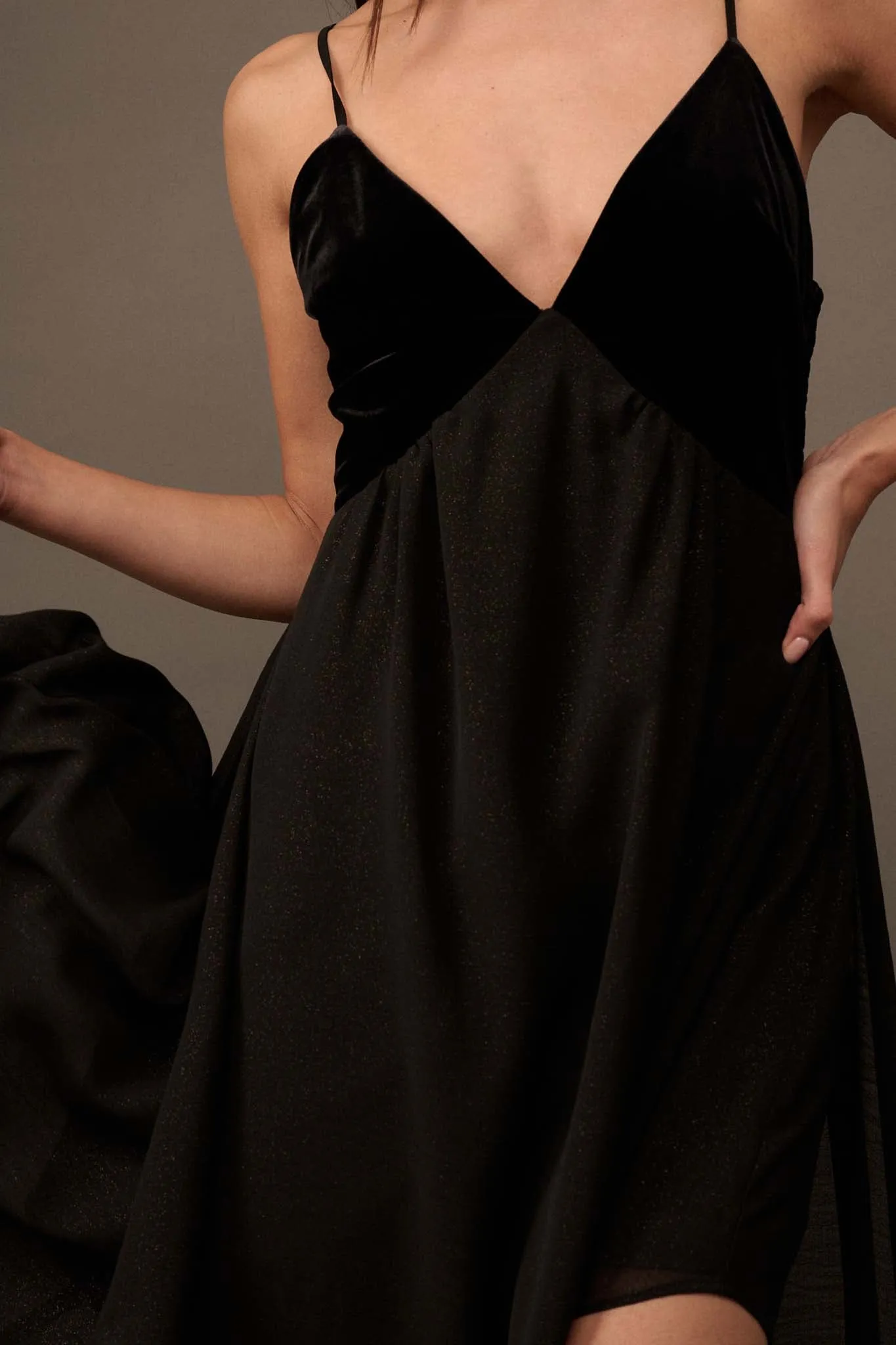 Last Dance Velvet and Glitter Gauze Maxi Dress