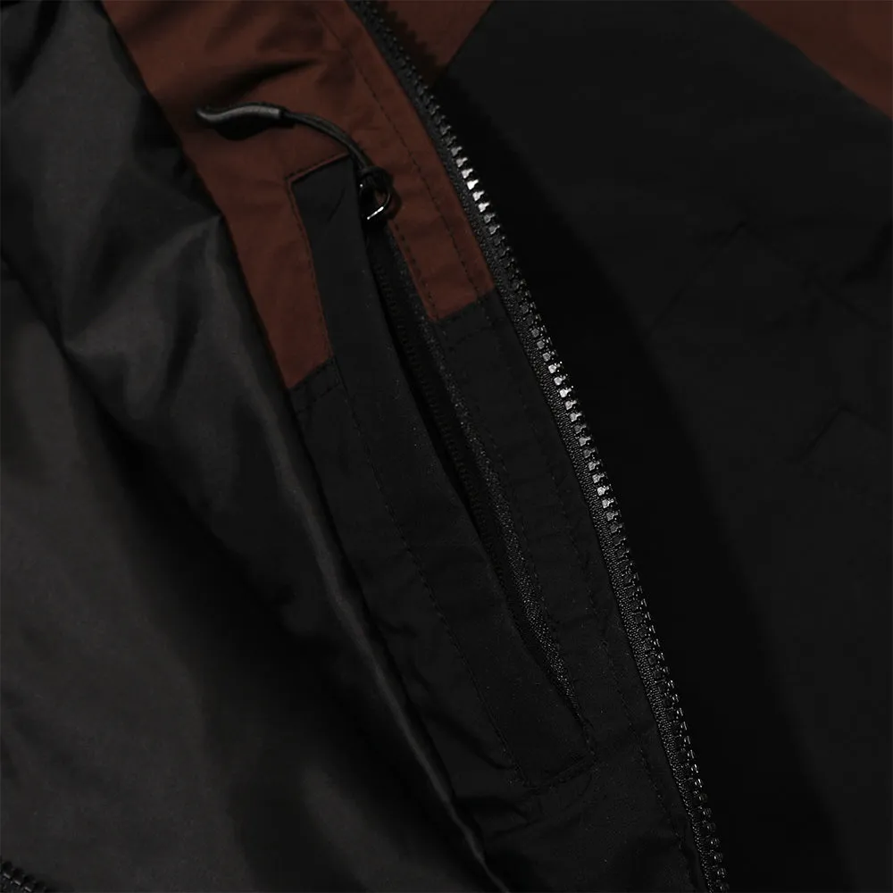 LIGHT POCKET HOODED JACKET CHOCOLATE / BLACK