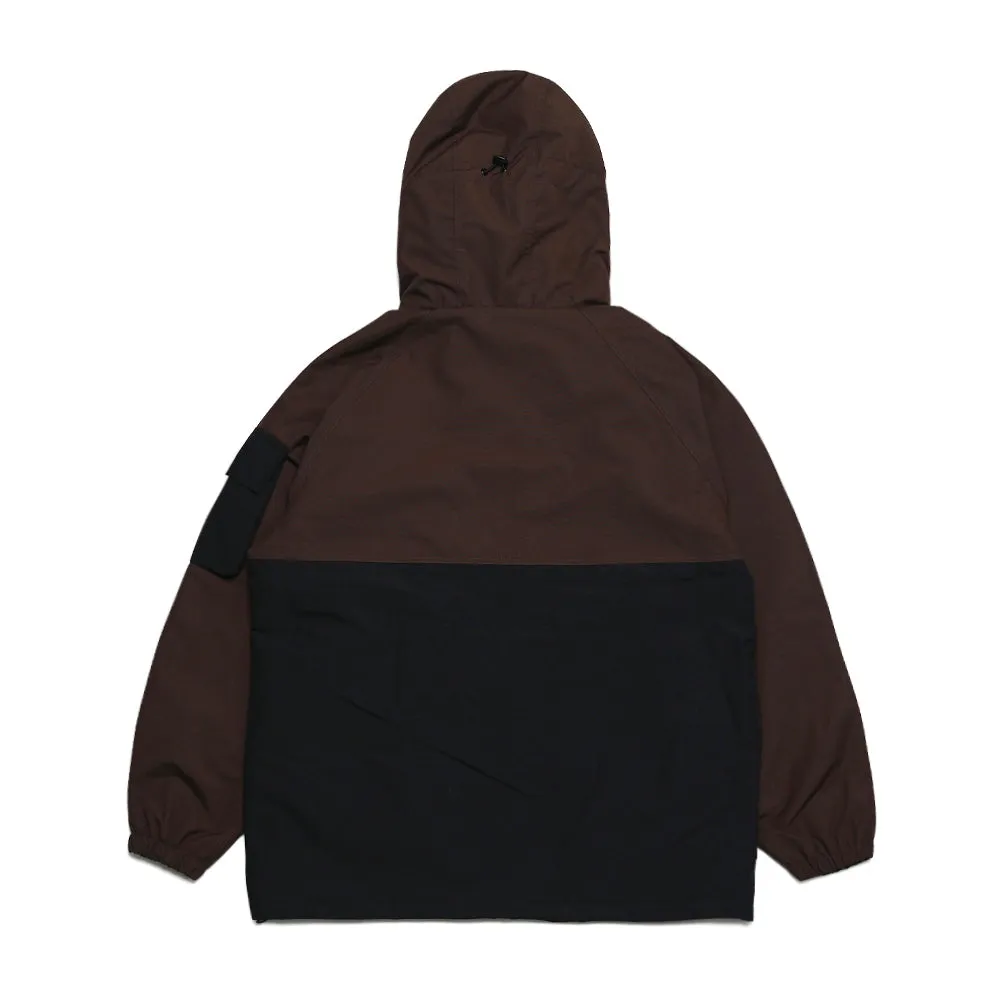 LIGHT POCKET HOODED JACKET CHOCOLATE / BLACK