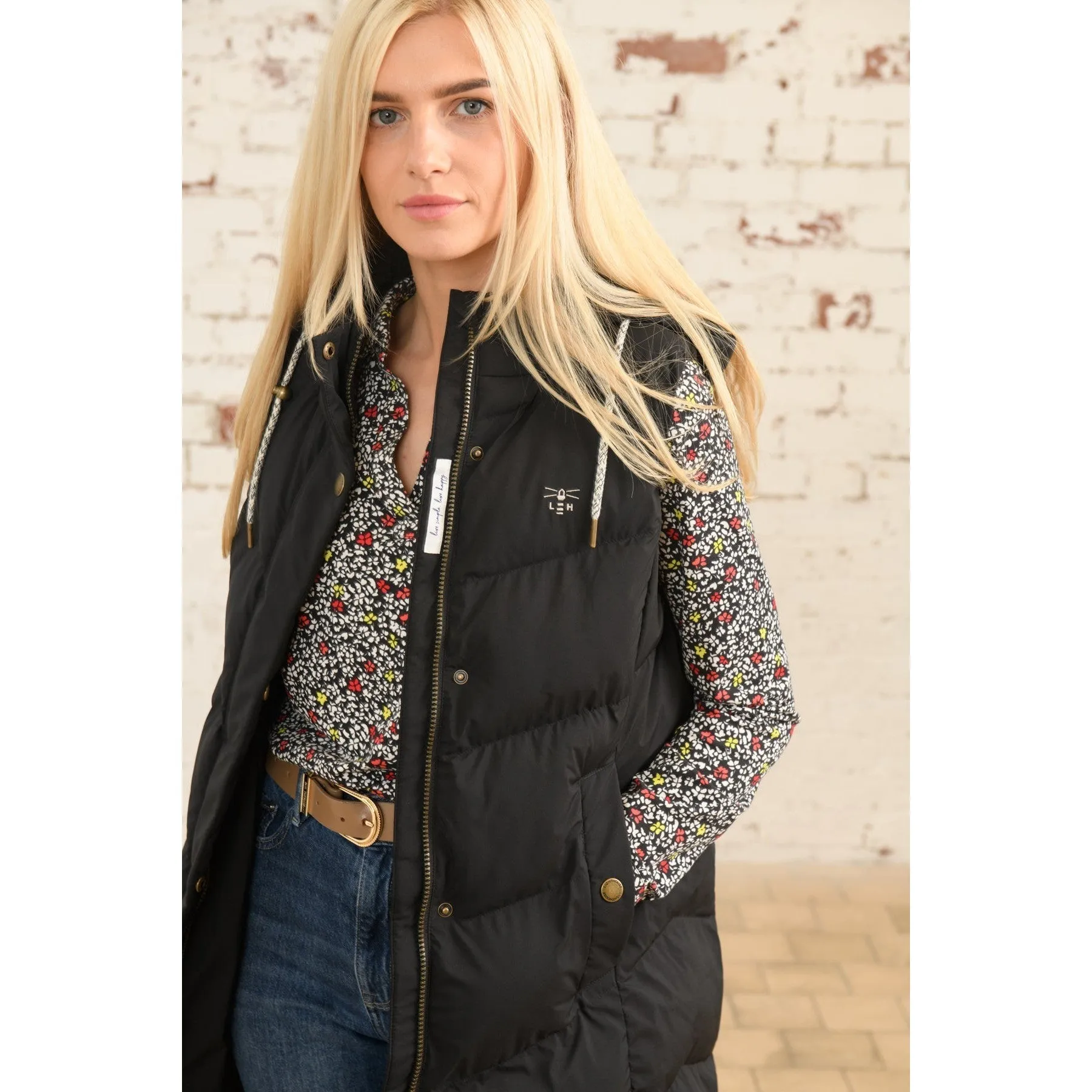 Lighthouse Savannah Black Ladies Puffer Gilet