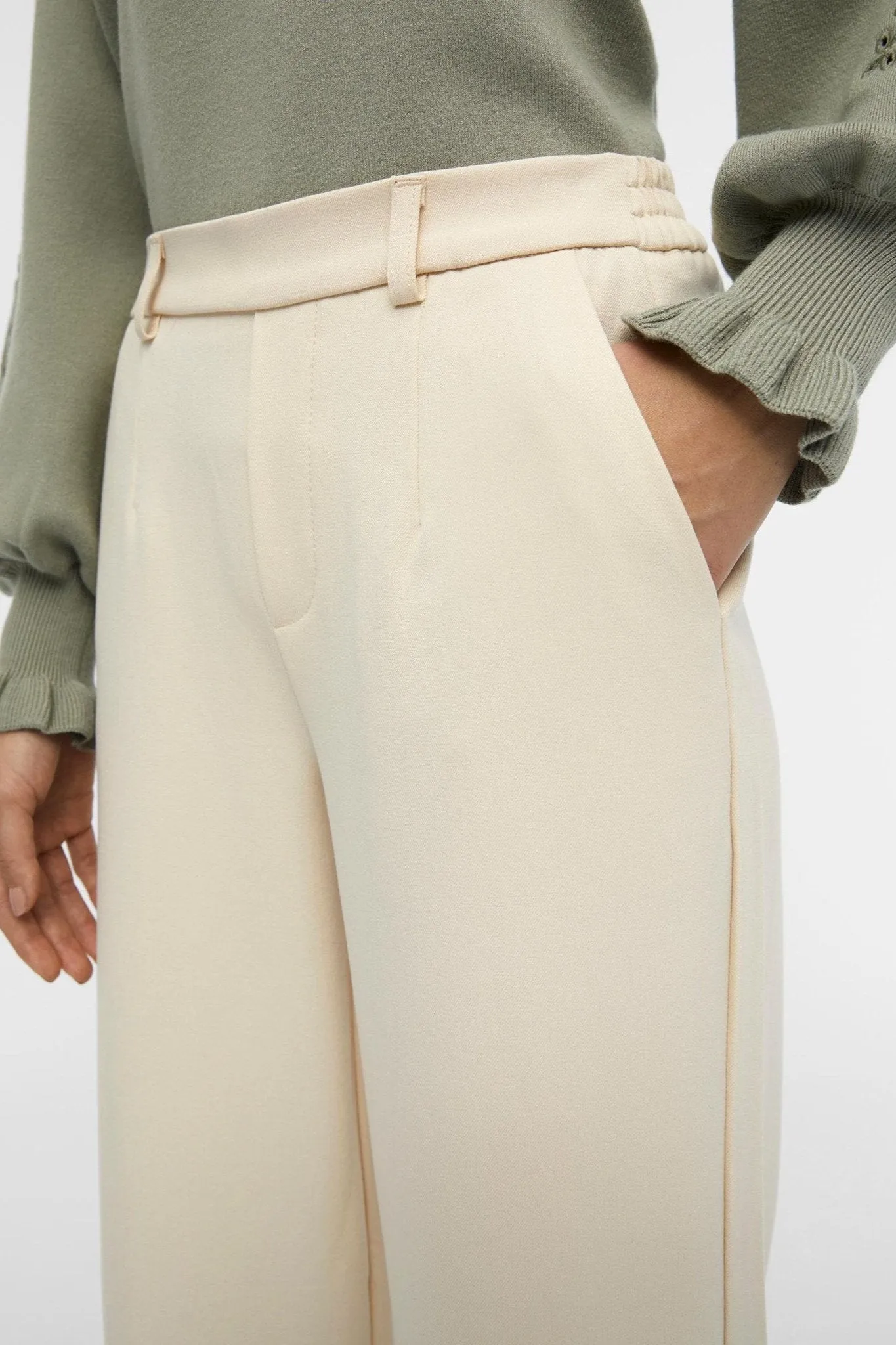 Lisa Wide Trousers - Sandshell