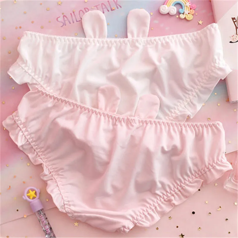 Lolita Cute Bow Ruffle Rabbit Ears Undies