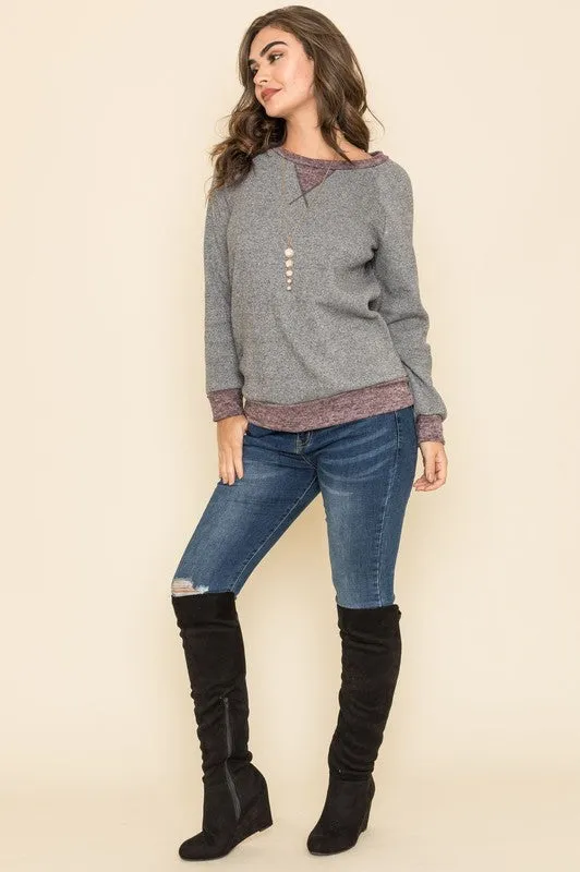 Lonnie Raglan Two Tone Tunic