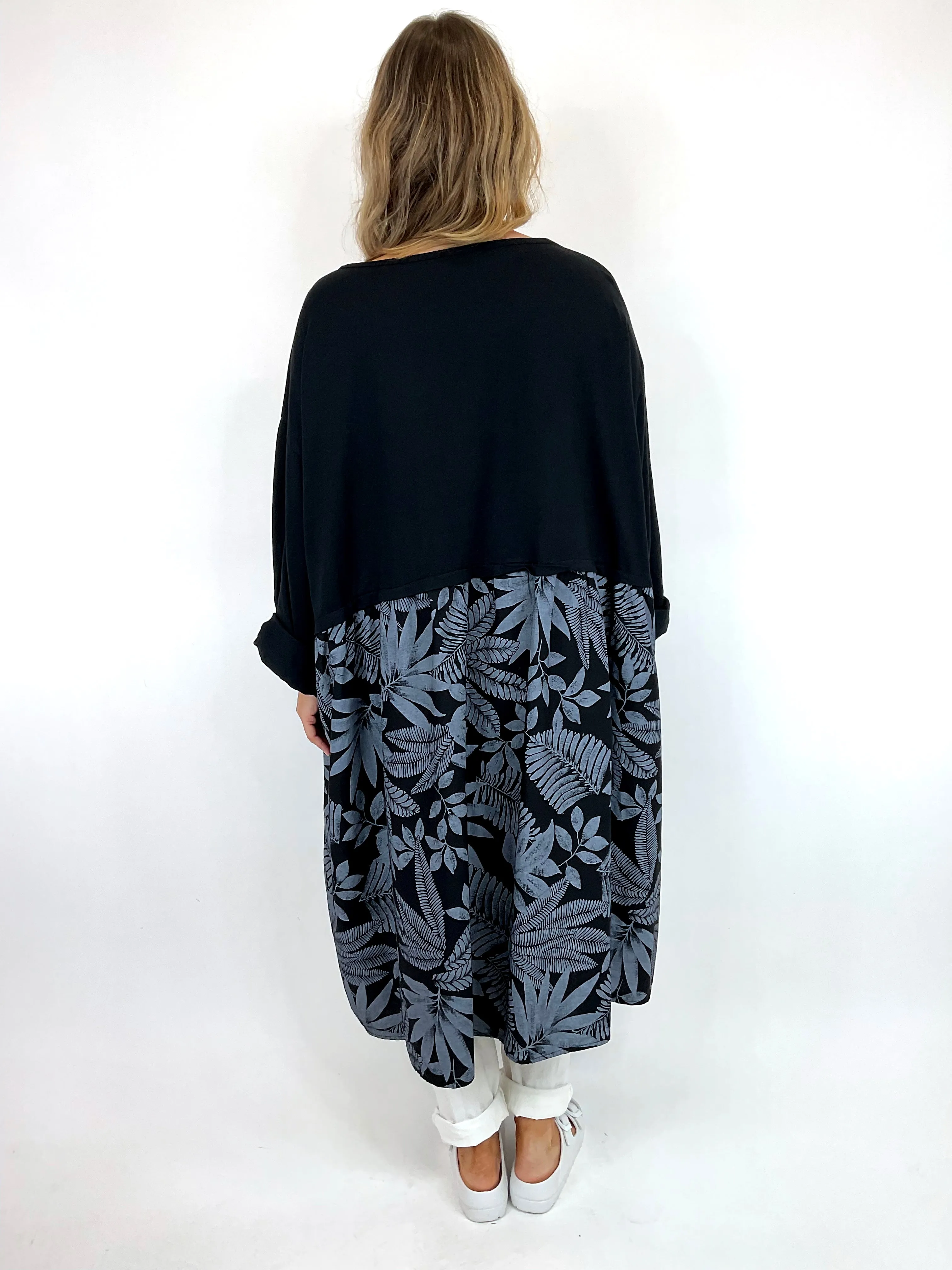 Made in Italy Lagenlook Camila Tunic in Black. code 57879