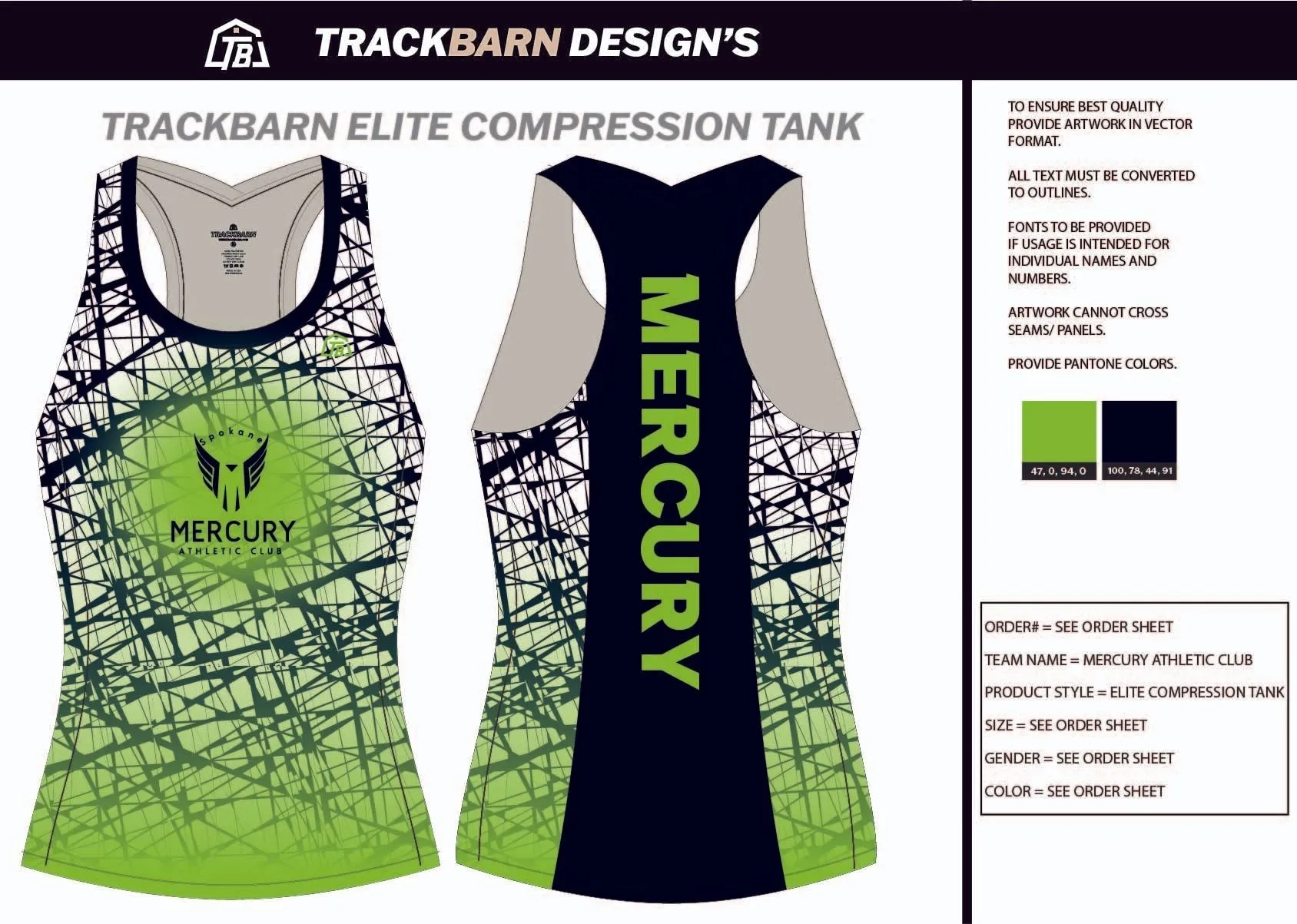 Mercury-Athletic-Club Womens Compression Tank