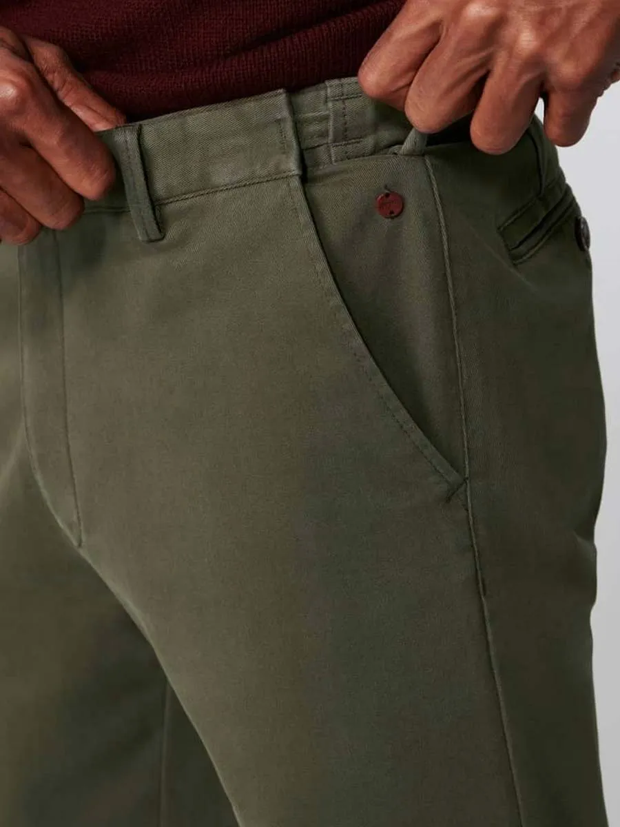 MEYER Oslo Trousers - 316 Luxury Cotton Chinos - Laurel