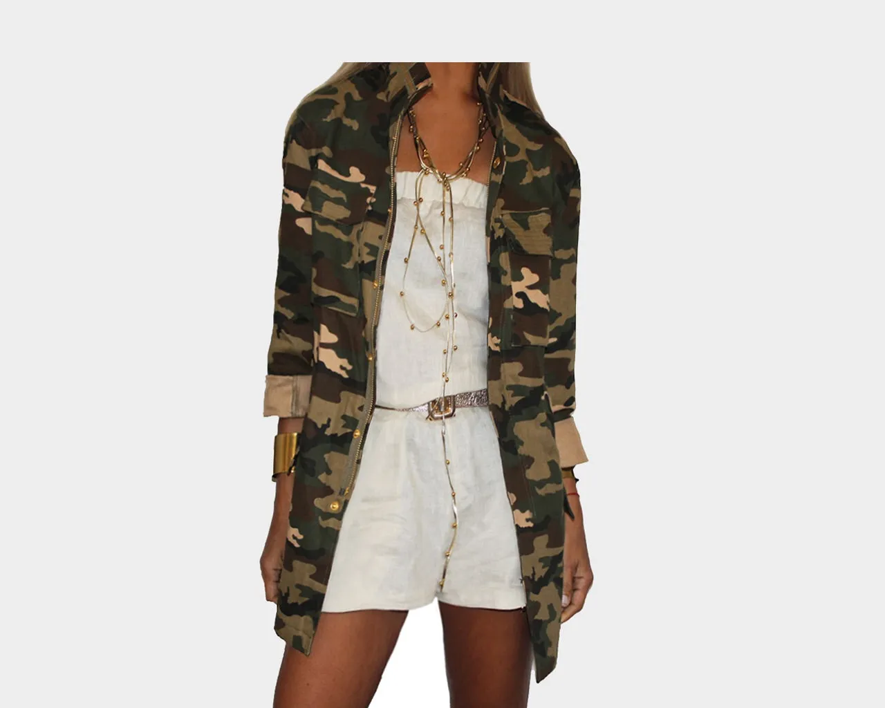 Military Print Jacket- The Rodeo Drive