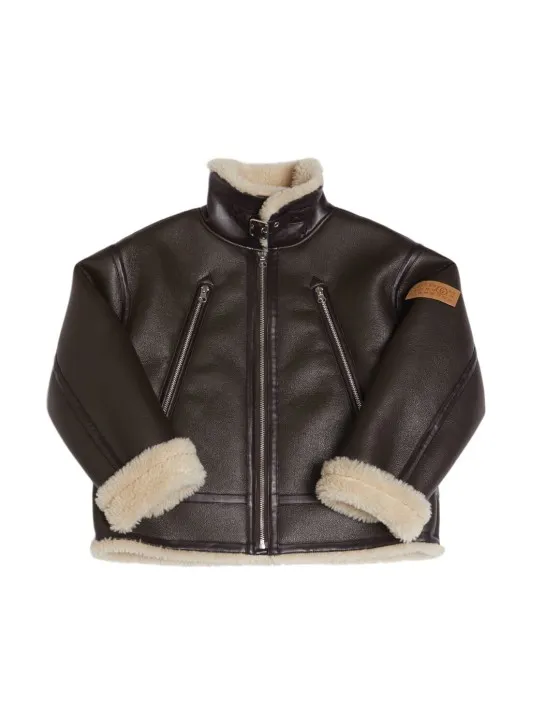 MM6 Maison Margiela   Faux shearling leather jacket 