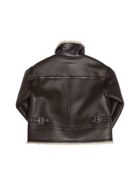 MM6 Maison Margiela   Faux shearling leather jacket 