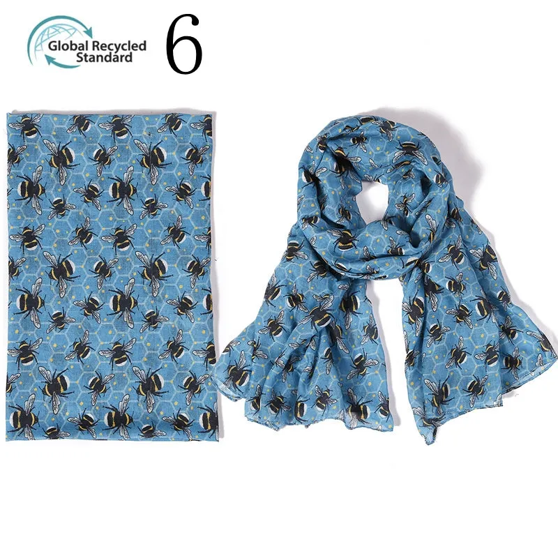 MYP039  Animal striped floral fashion printed scarf