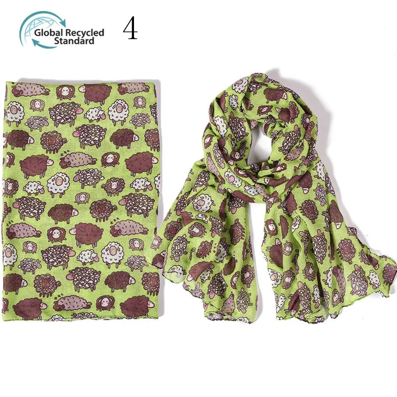 MYP039  Animal striped floral fashion printed scarf