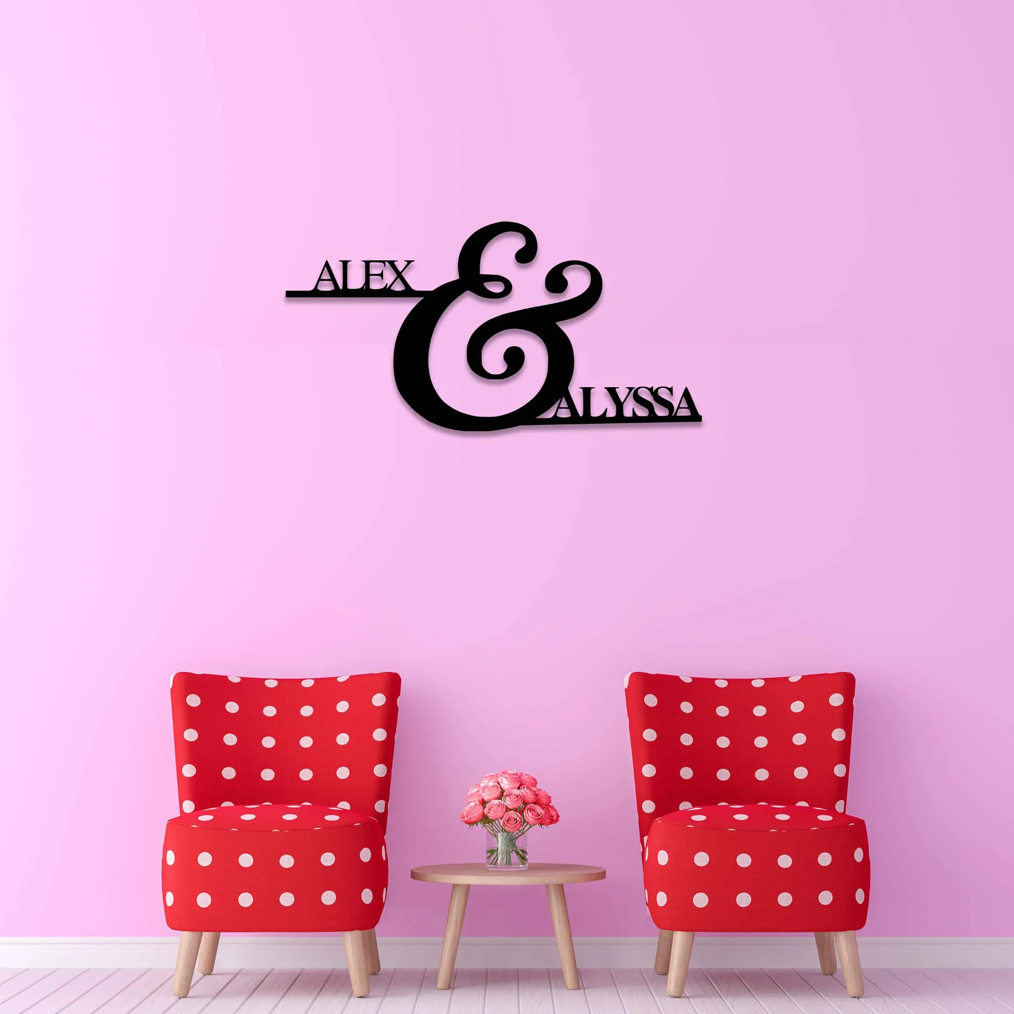 Personalized Couple Names - Metal Wall Art