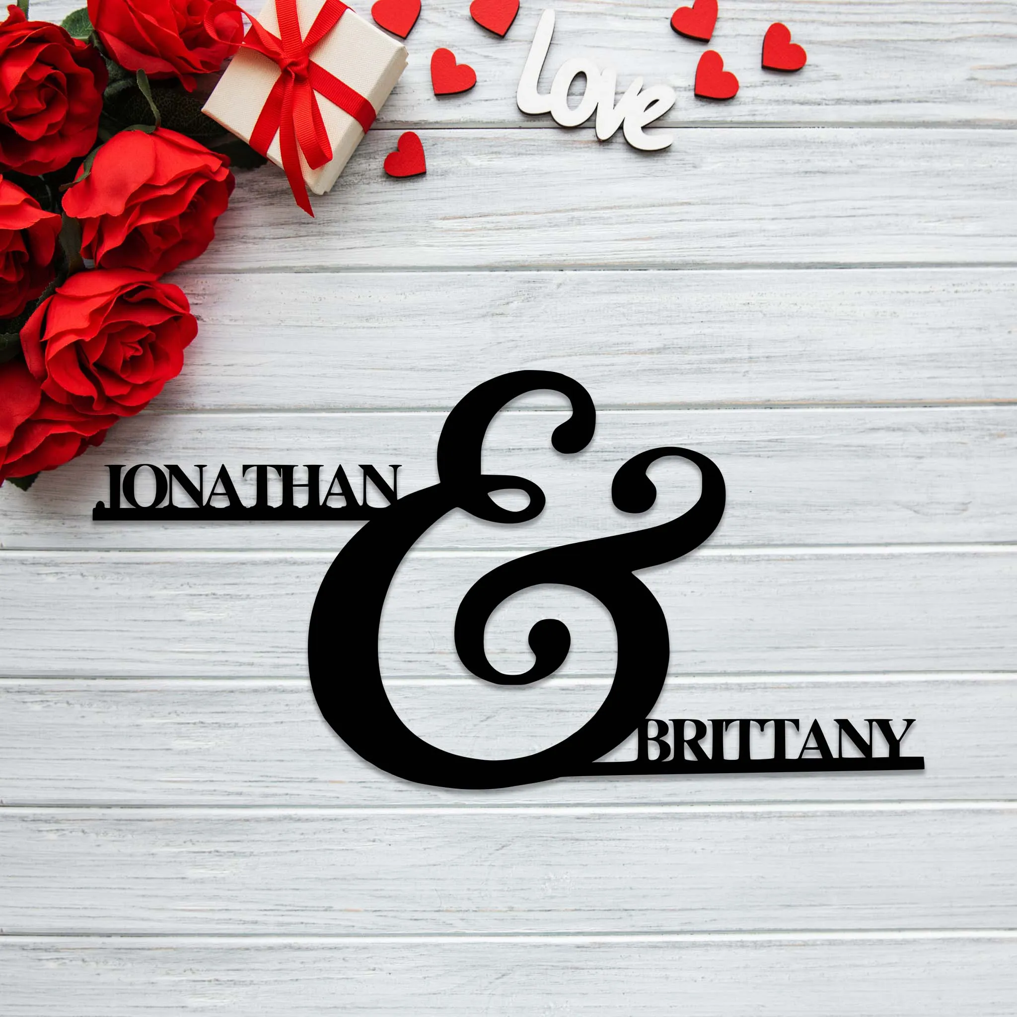 Personalized Couple Names - Metal Wall Art