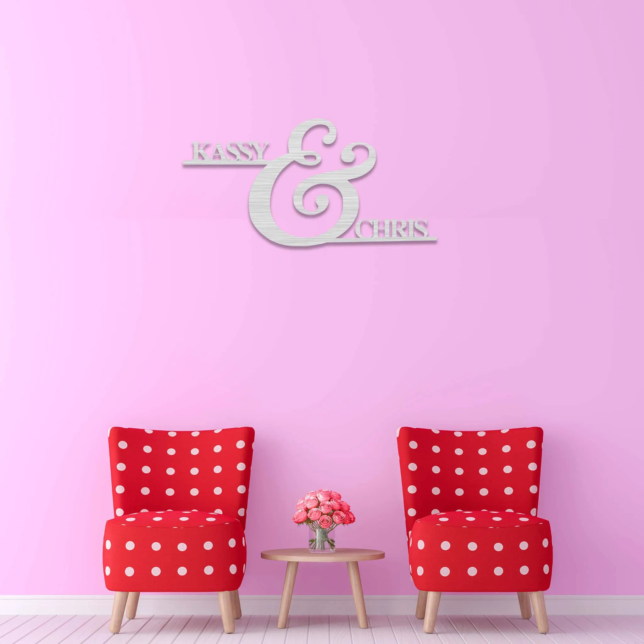 Personalized Couple Names - Metal Wall Art