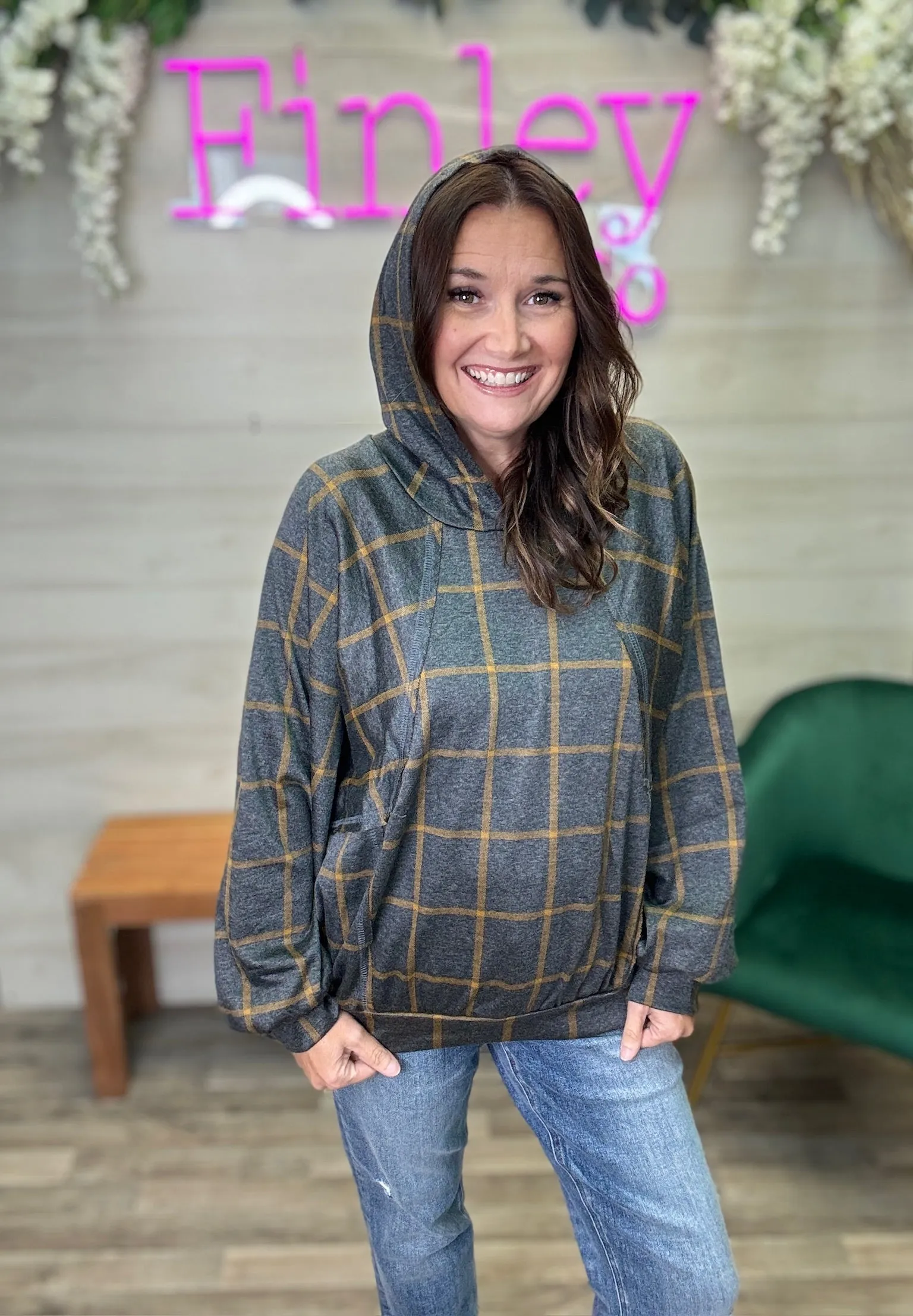 Plaid Pullover Hoodie