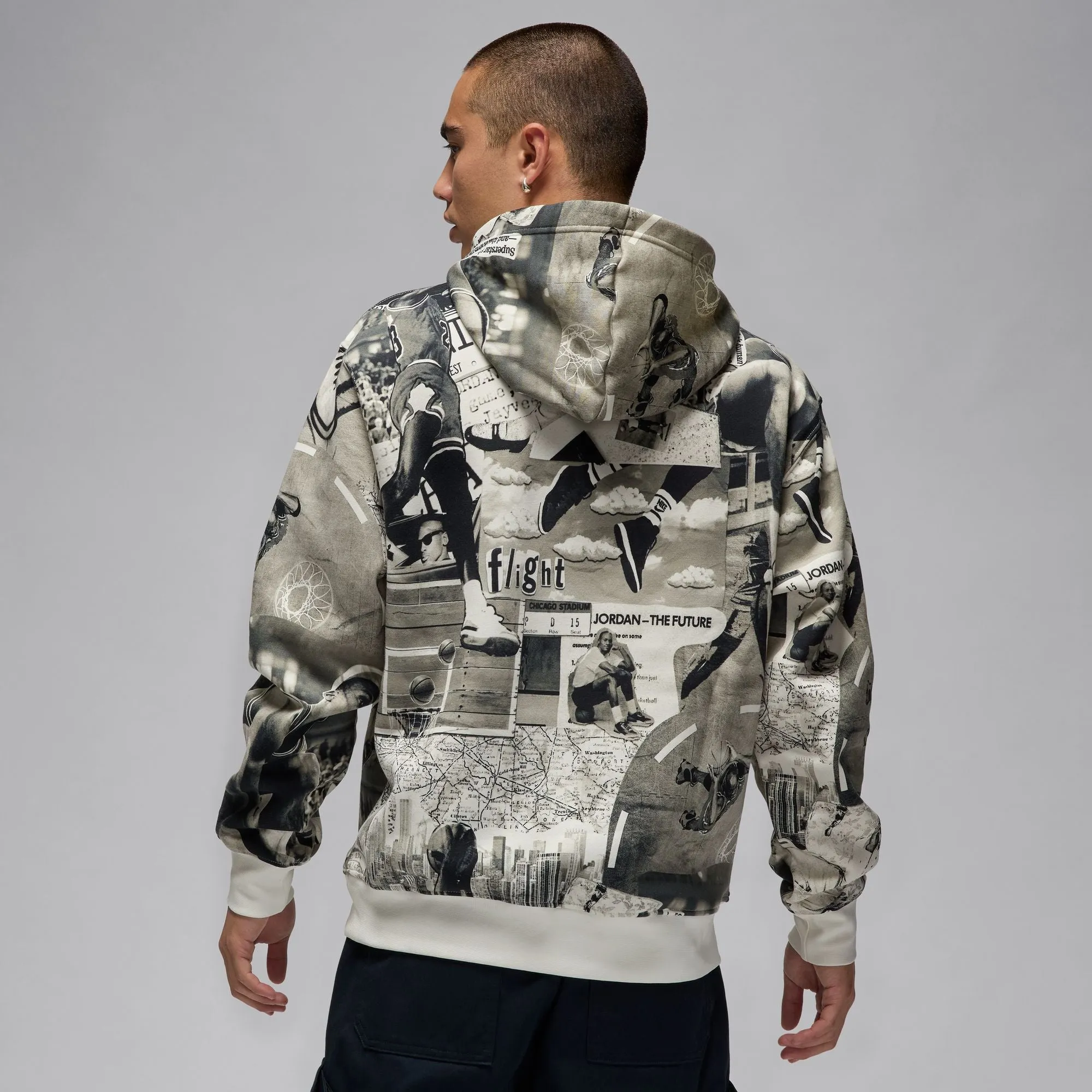 PRINTED PULLOVER HOODIE "SAIL"