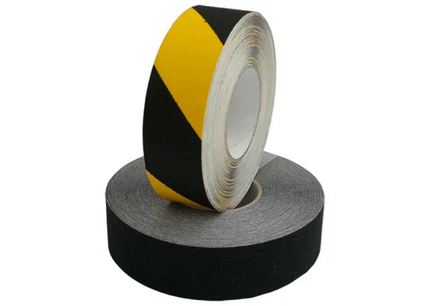 PSP Heavy Duty Anti-Slip Tape - Hazard  & Black- Various Sizes